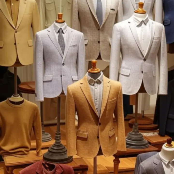 Férfi szezonális kollekció szerkesztői hangulatú fotón