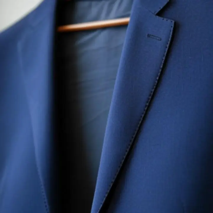 Közeli felvétel prémium szövet textúrájáról és varrásáról